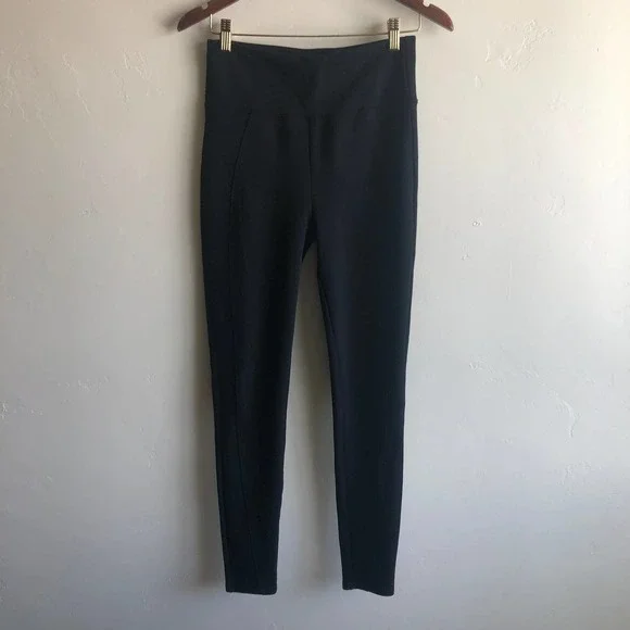 Spanx Assets Ponte Black Shaping Leggings Pants - Picture 2 of 6